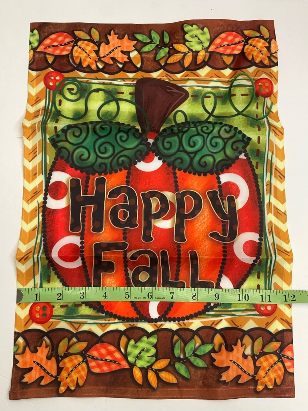 🌼4/$10🌼 NWOT Happy Fall Pumpkin Nylon Garden Flag 18” x 12” - Picture 4 of 4